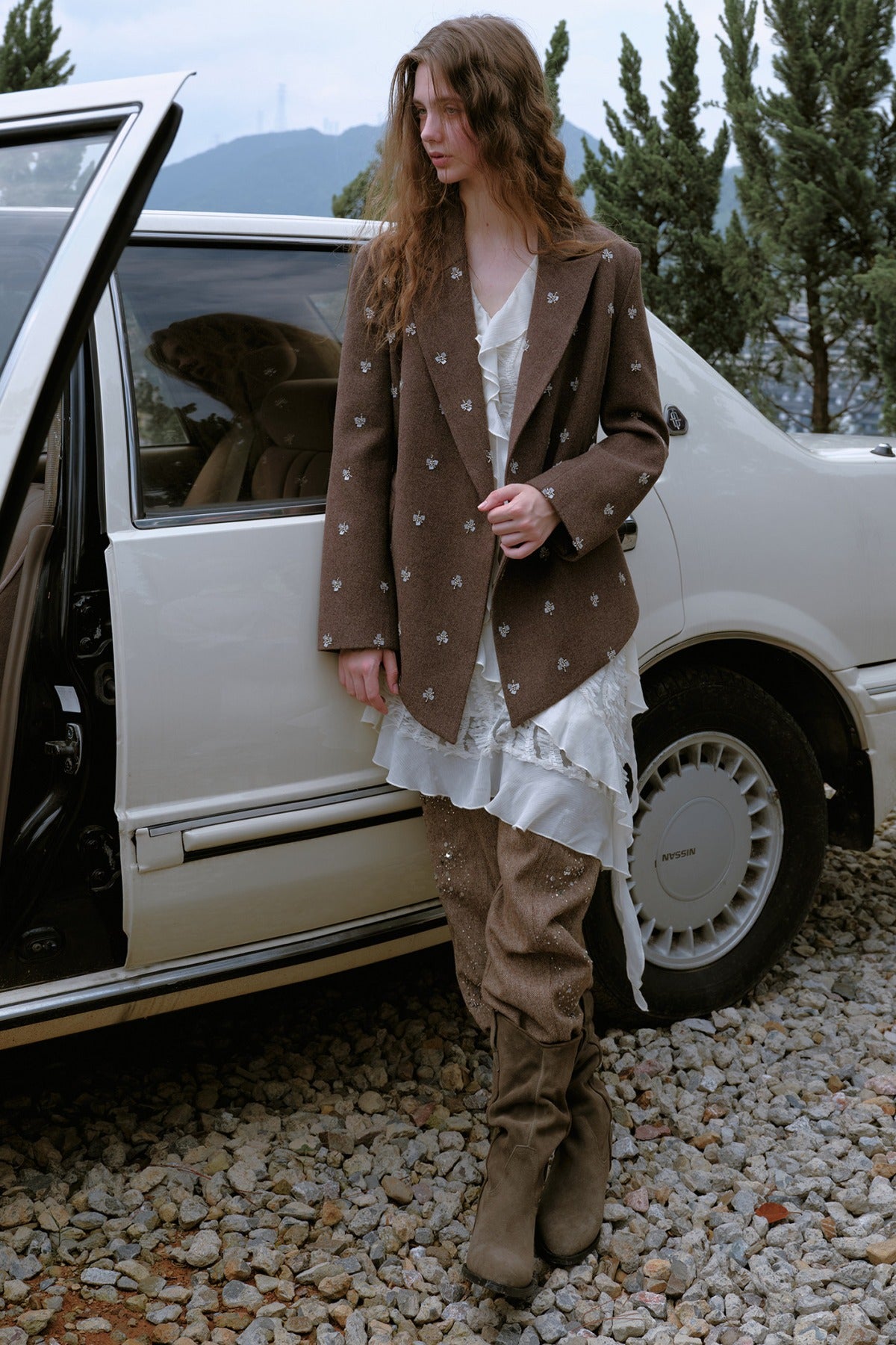 Beaded Woolen Blazer