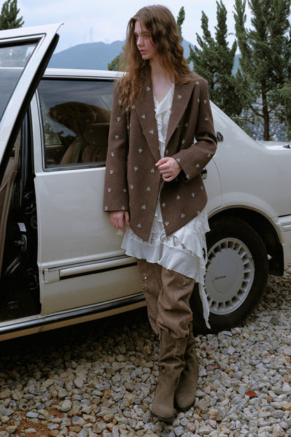 Beaded Woolen Blazer