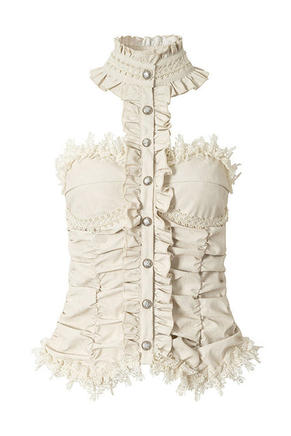 Baroque Velvet Lace Top