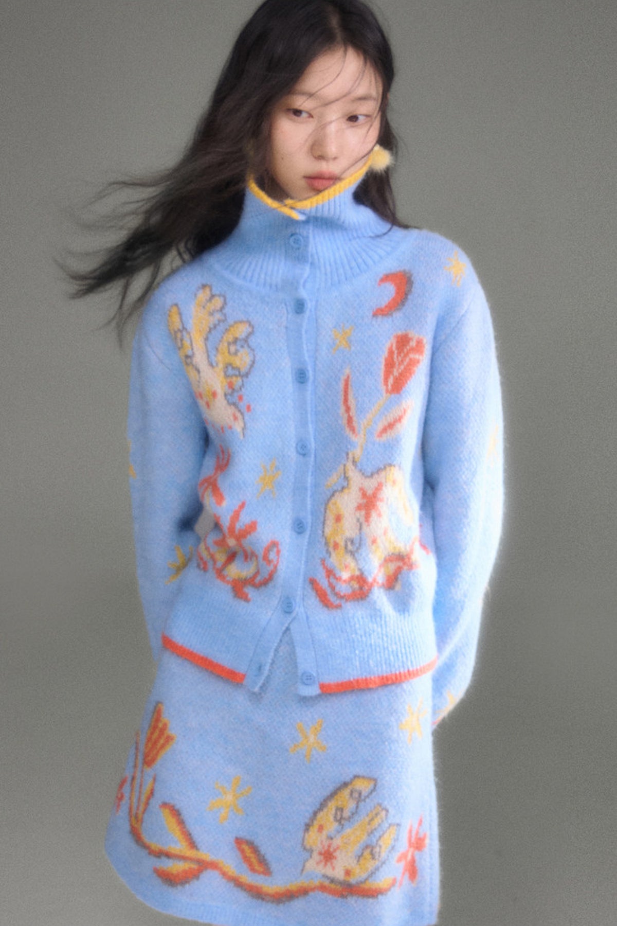 Bird Tulip Wool Knit Set-Up