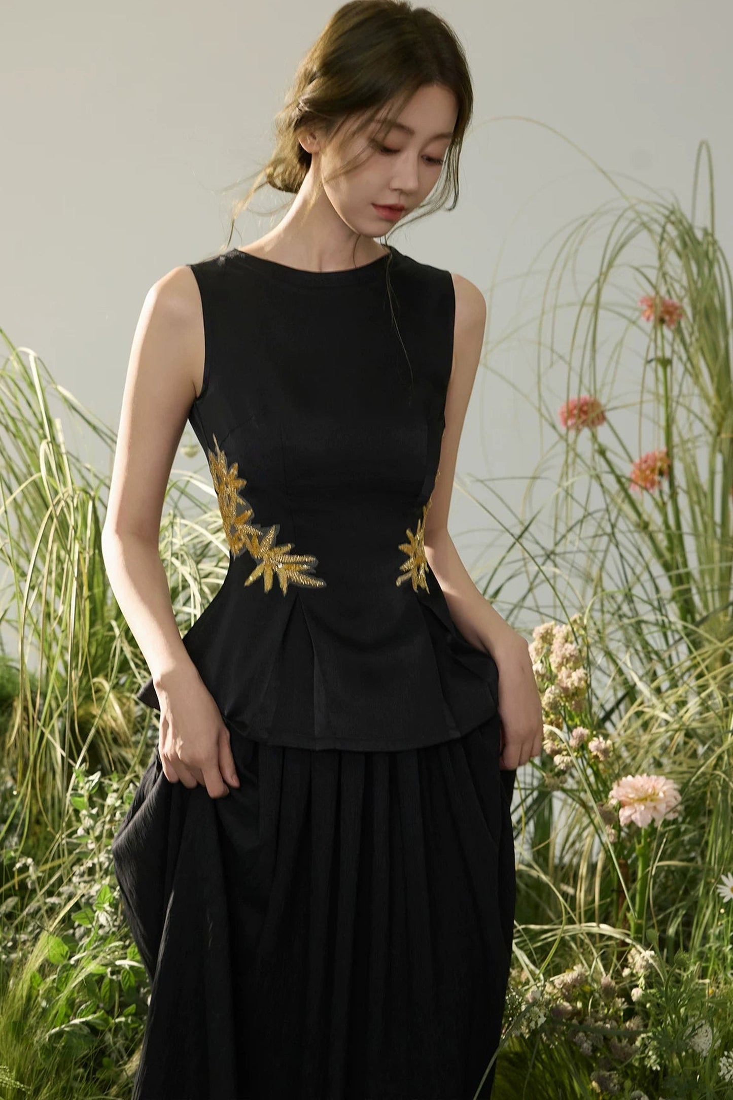 Golden Bamboo Sleeveless Top