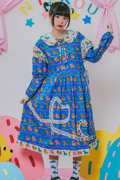 Original Floral Lace Long-Sleeve Dress