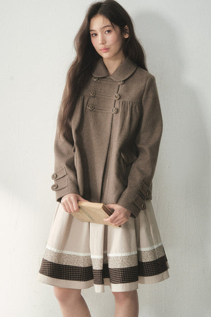 Chestnut Latte Napoleon Wool Coat