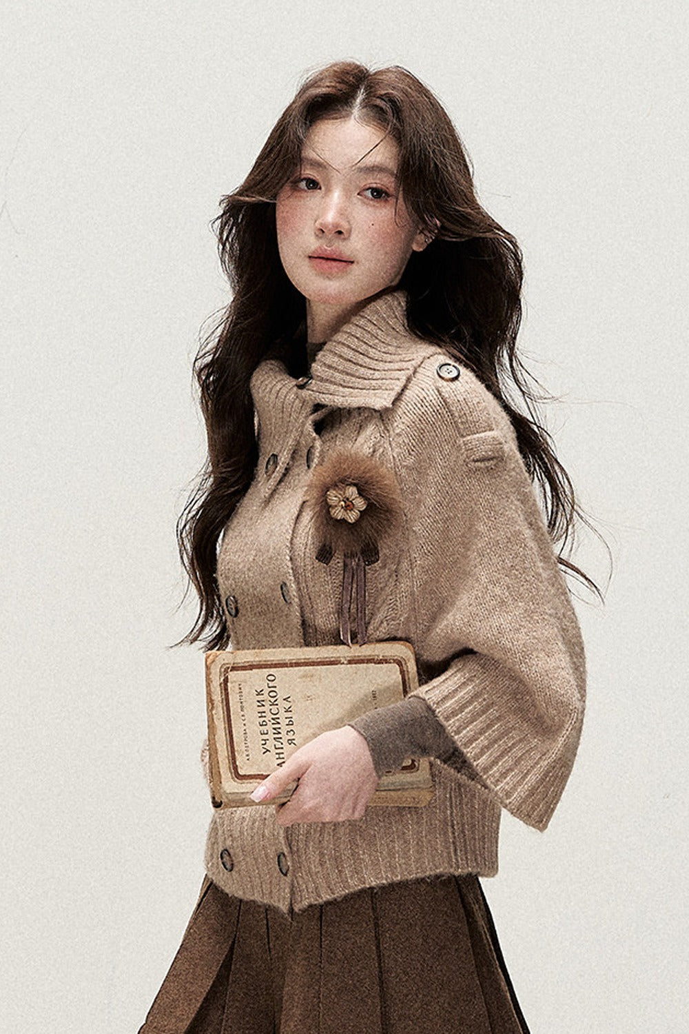 Double-Breasted Knit Jacket