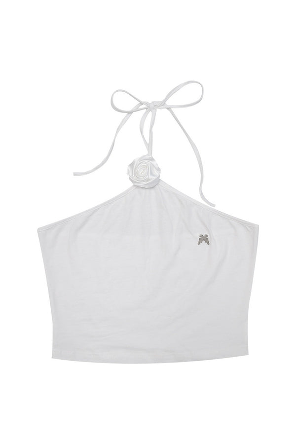 Rose Brooch Knitted Camisole Top