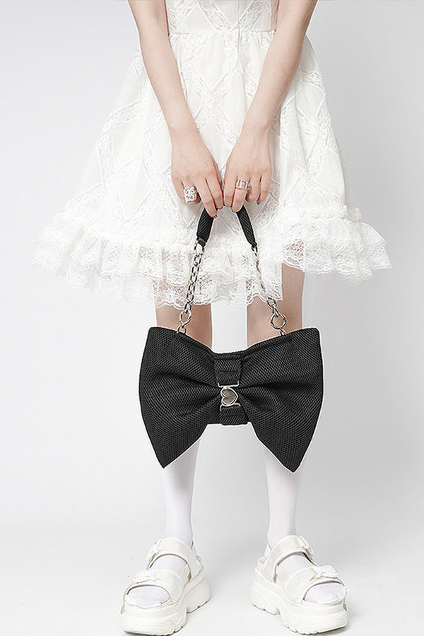 Bowknot Pleated Shoulder Bag