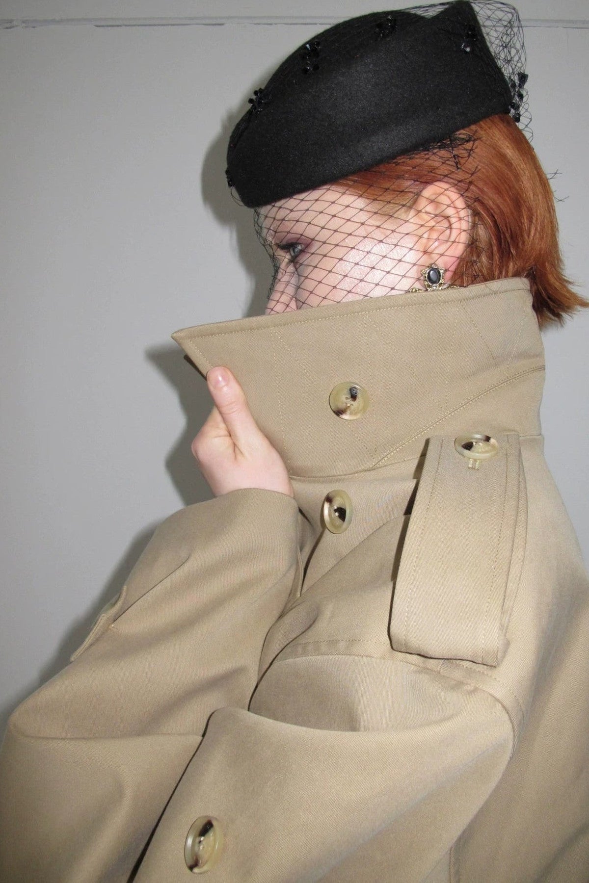 Double-Breasted Tie-Waist Trench Coat