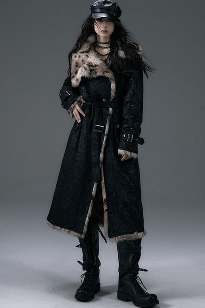 Reversible Suede Leopard Fur Coat