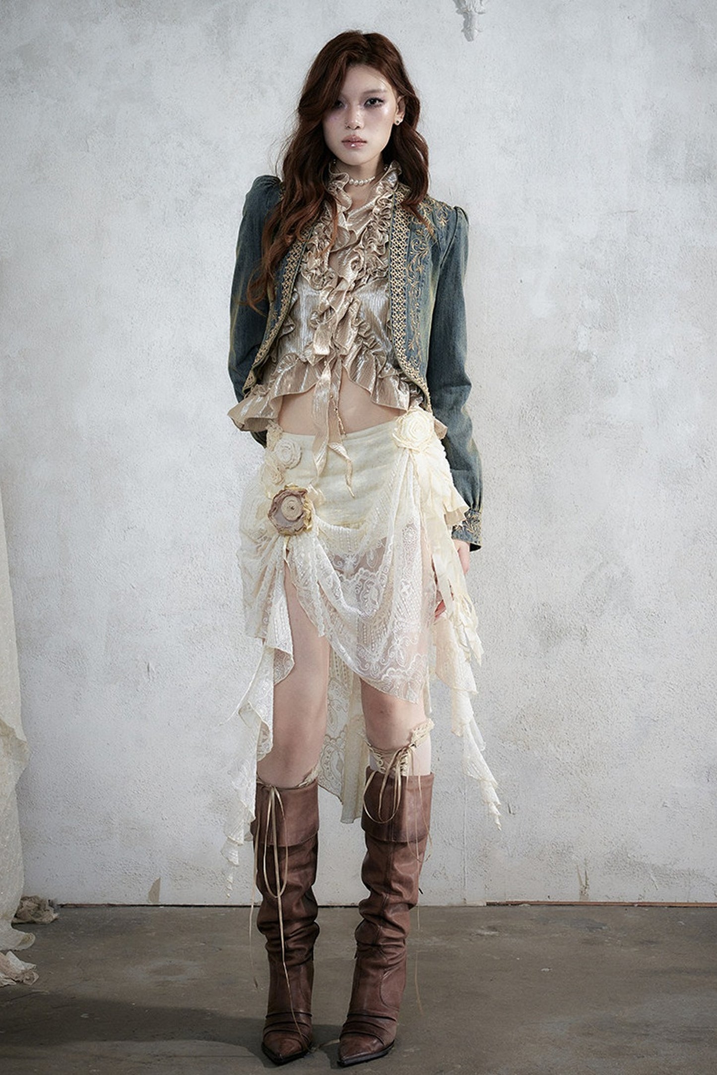 Baroque Asymmetrical Fishtail Skirt