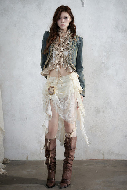 Baroque Asymmetrical Fishtail Skirt
