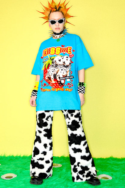 Y2K American Punk Dalmatian Oversized T-Shirt