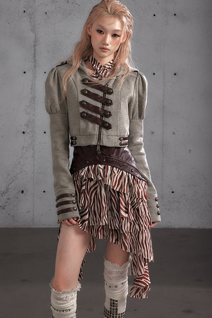 Napoleon Hooded Puff-Sleeve Sweatshirt