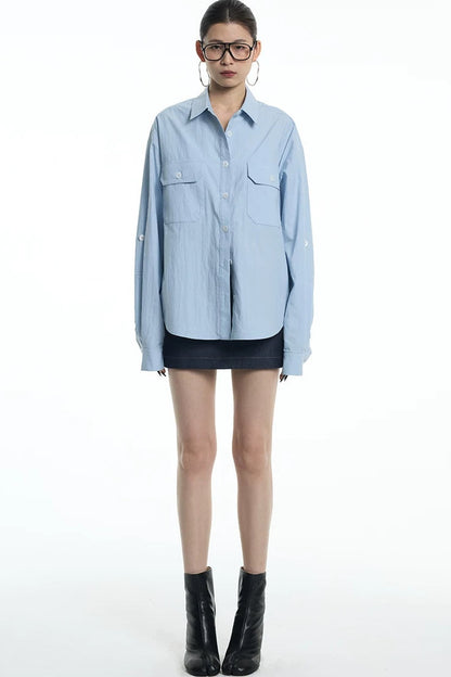 Glacier Blue Work Shirt Jacket