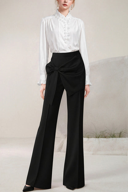 Ruffled Stand Collar Blouse