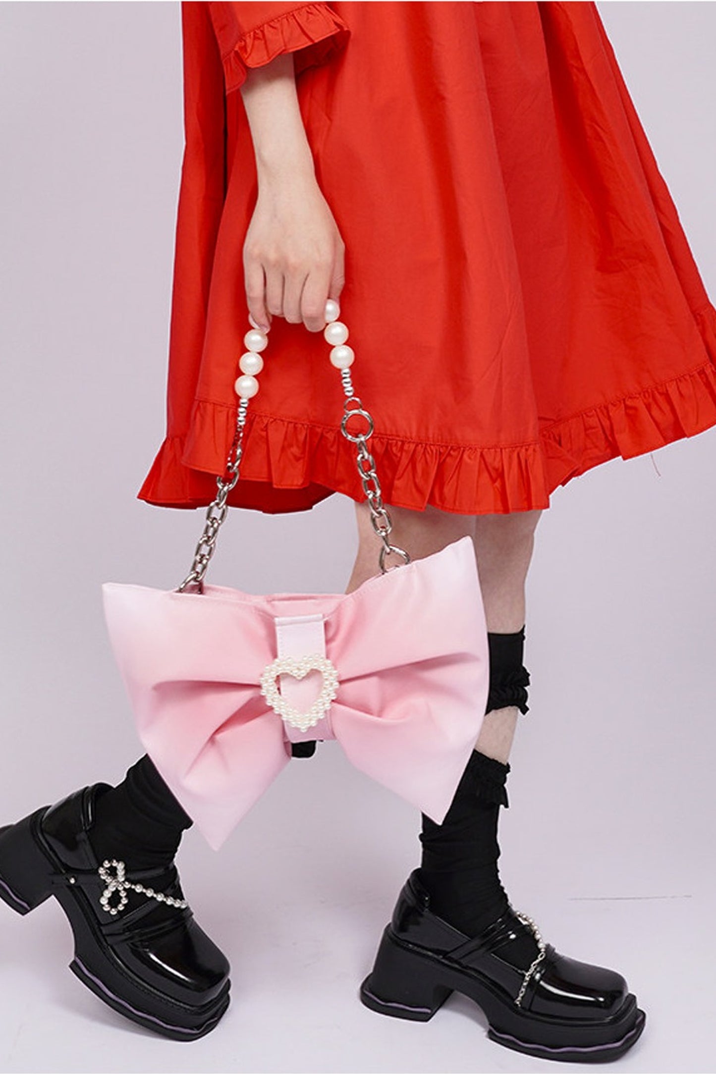 Gradient Bowknot Shoulder Bag