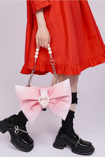Gradient Bowknot Shoulder Bag