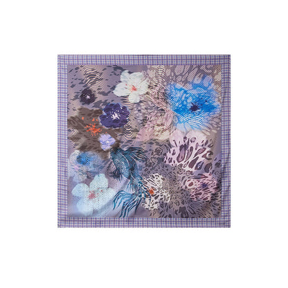 Floral Satin Silk Scarf