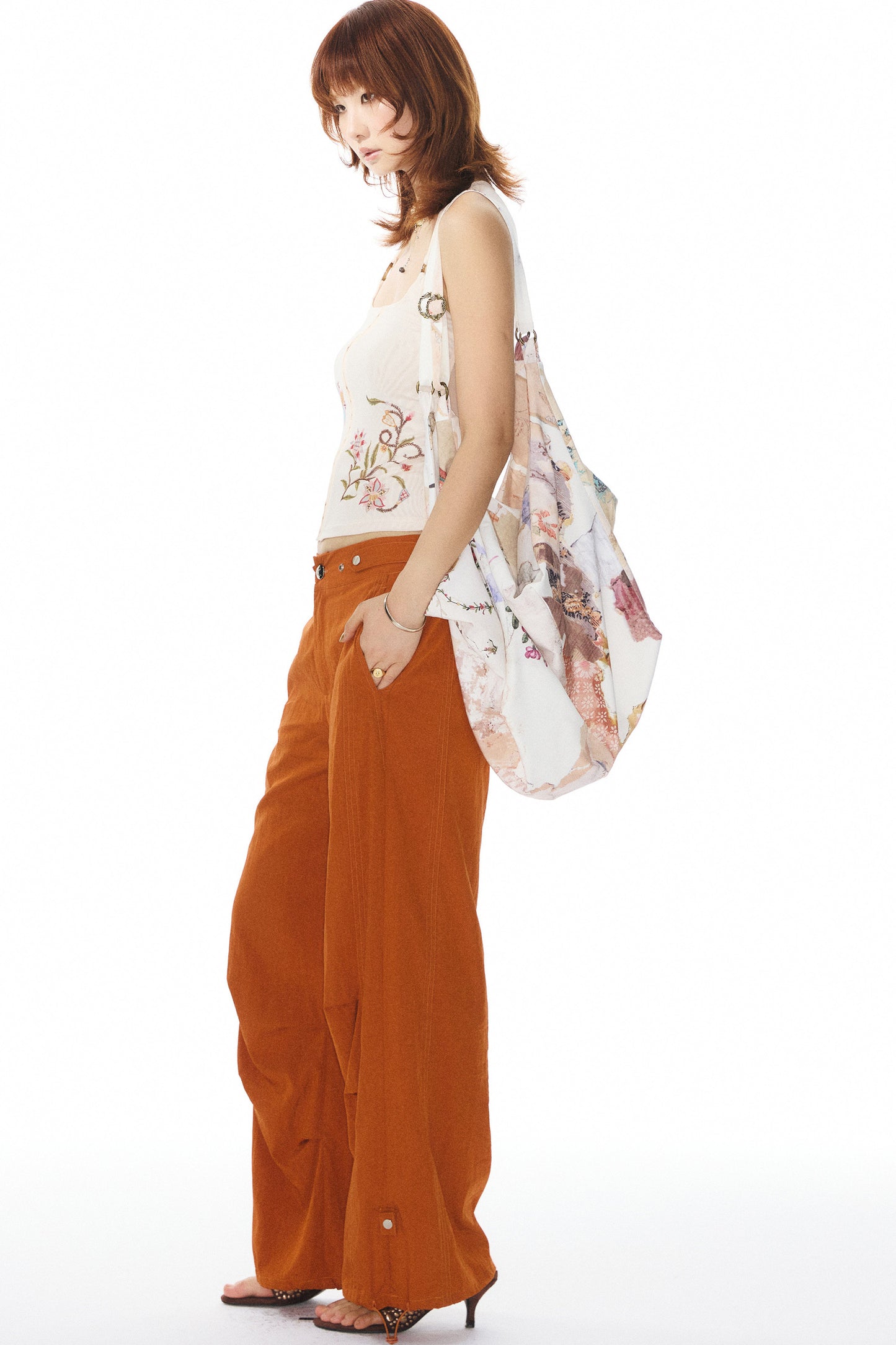 Printed Travel Tote Backpack