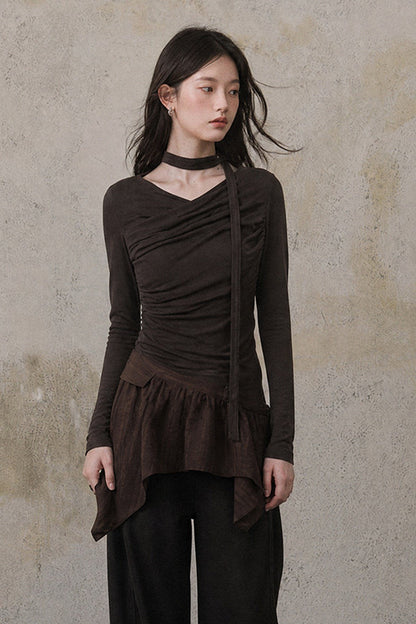 Wild Mist Brown Dark Striped Skirt Curtain