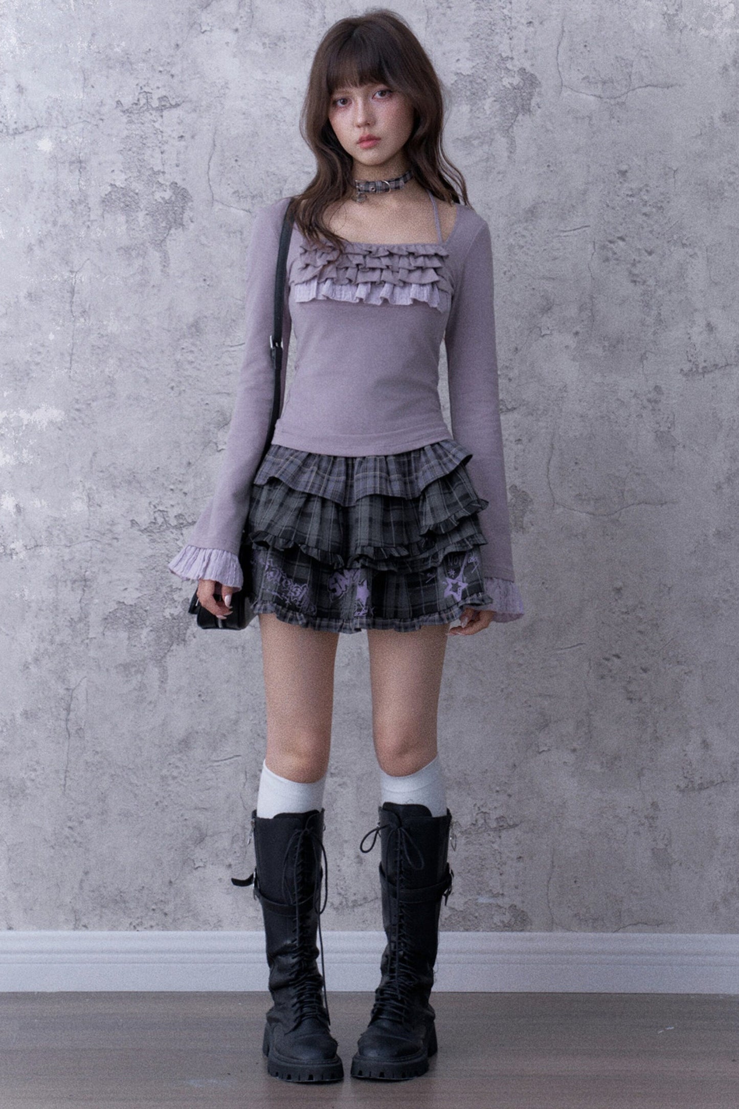 Light Purple Ruffled Top