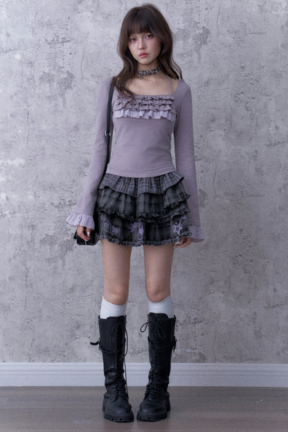 Light Purple Ruffled Top