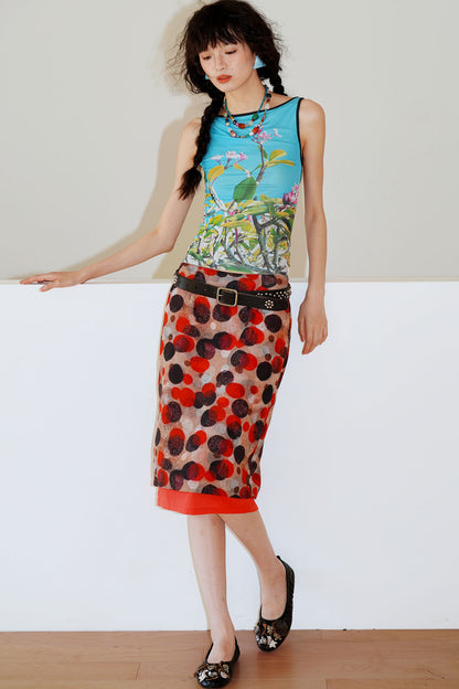 Faux Two-Piece Summer Skirt