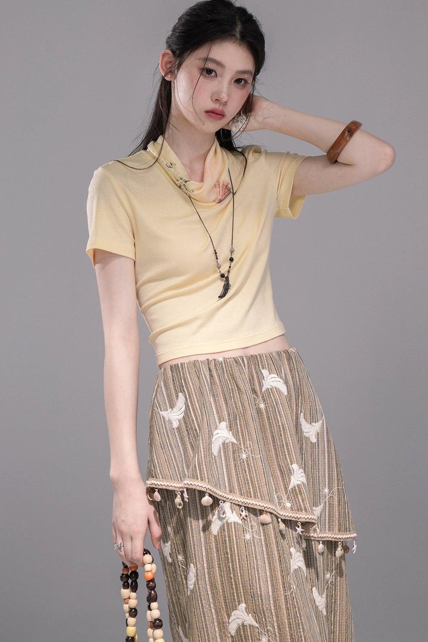 Gold Lemon Knit Top