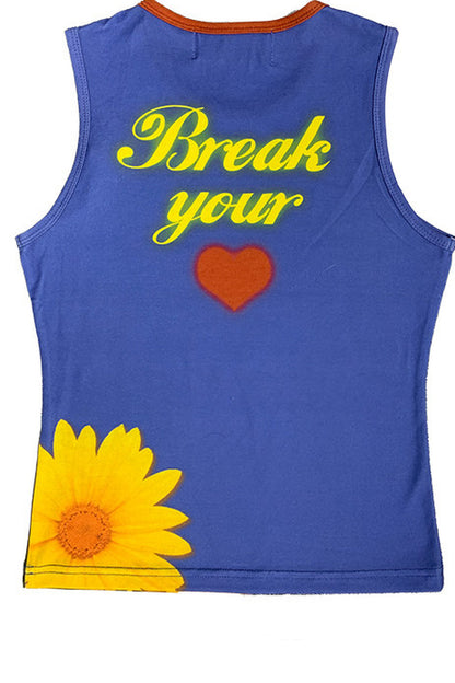 Y2K Devil Cat Print Sleeveless Tank Top