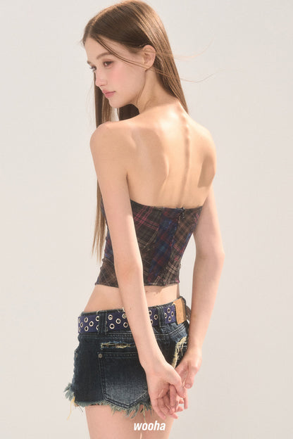 Vintage Print Tube Top