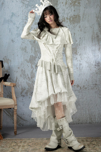 Light Lace Asymmetrical Skirt