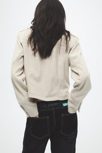 Metal Decorated Shoulder Pad Jacket Set-Up