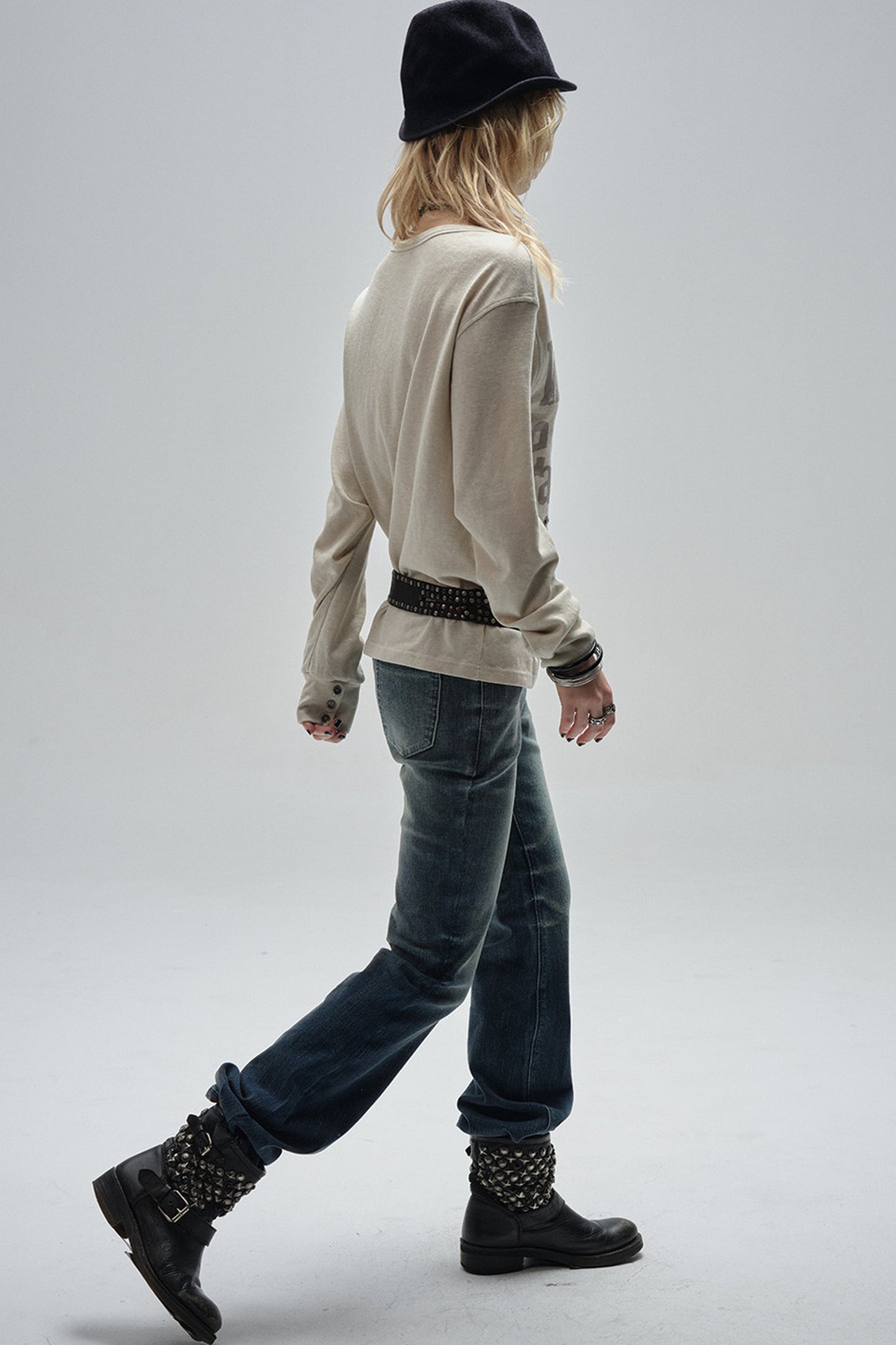 Whiskered Vintage Flared Jeans