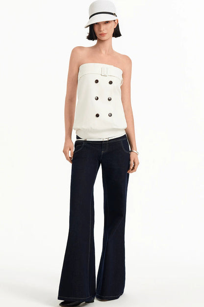 Tencel Deconstructed Double-Breasted Vest