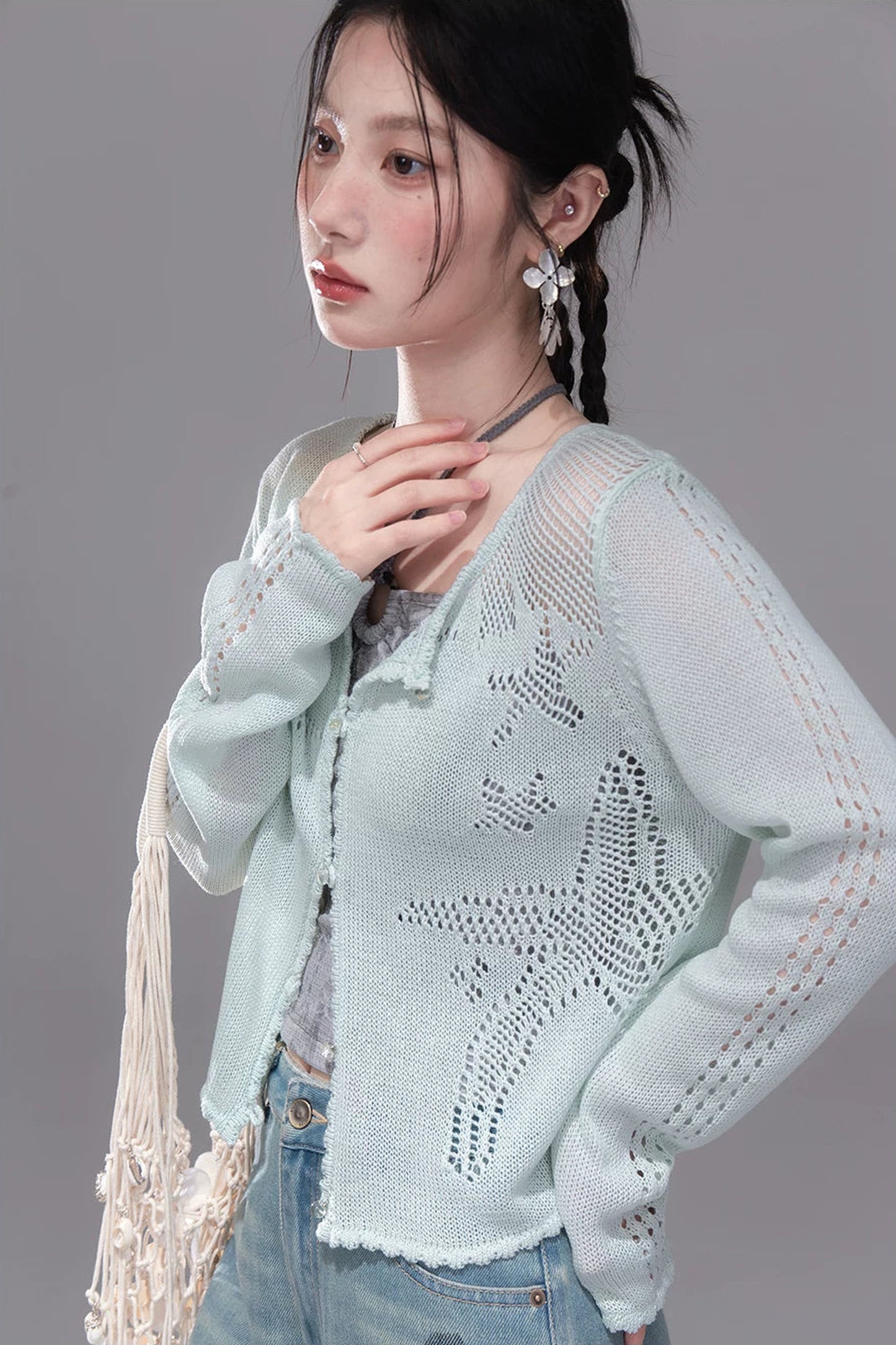 Seestern-Strickjacke
