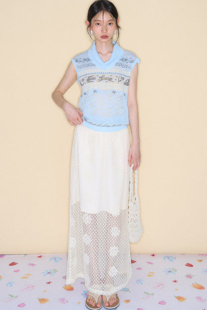Bunny Fair Isle Knit Vest