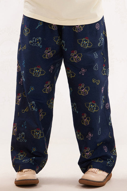 Heavy Embroidery Animal Angel Jeans