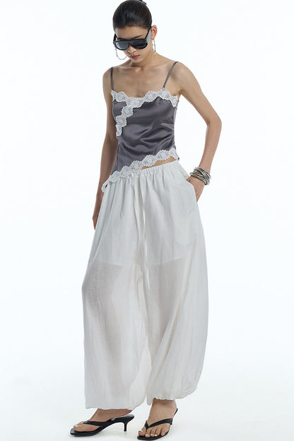 Asymmetrical Hem Lace Camisole