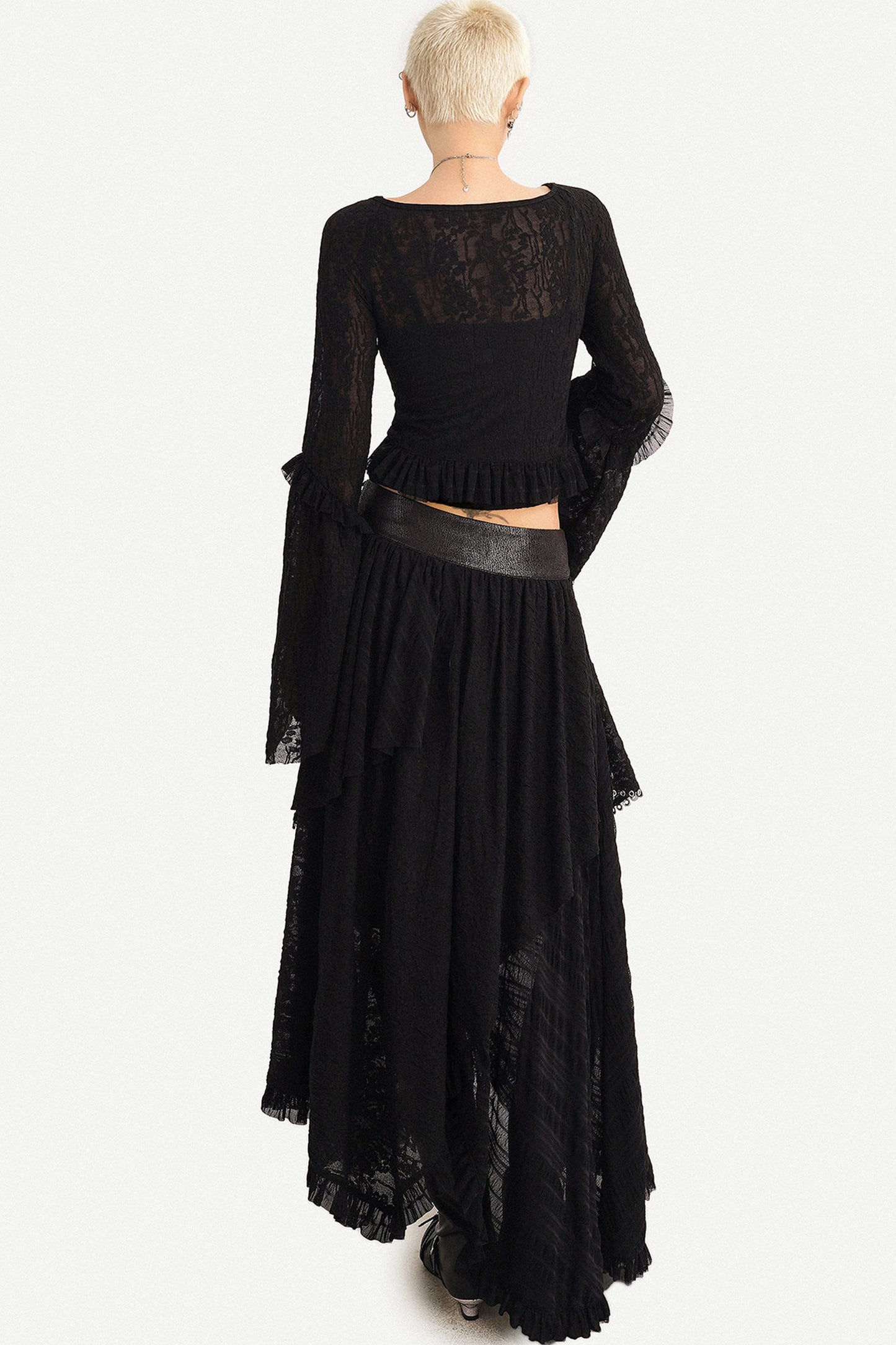 Schwarze schmale Strickjacke