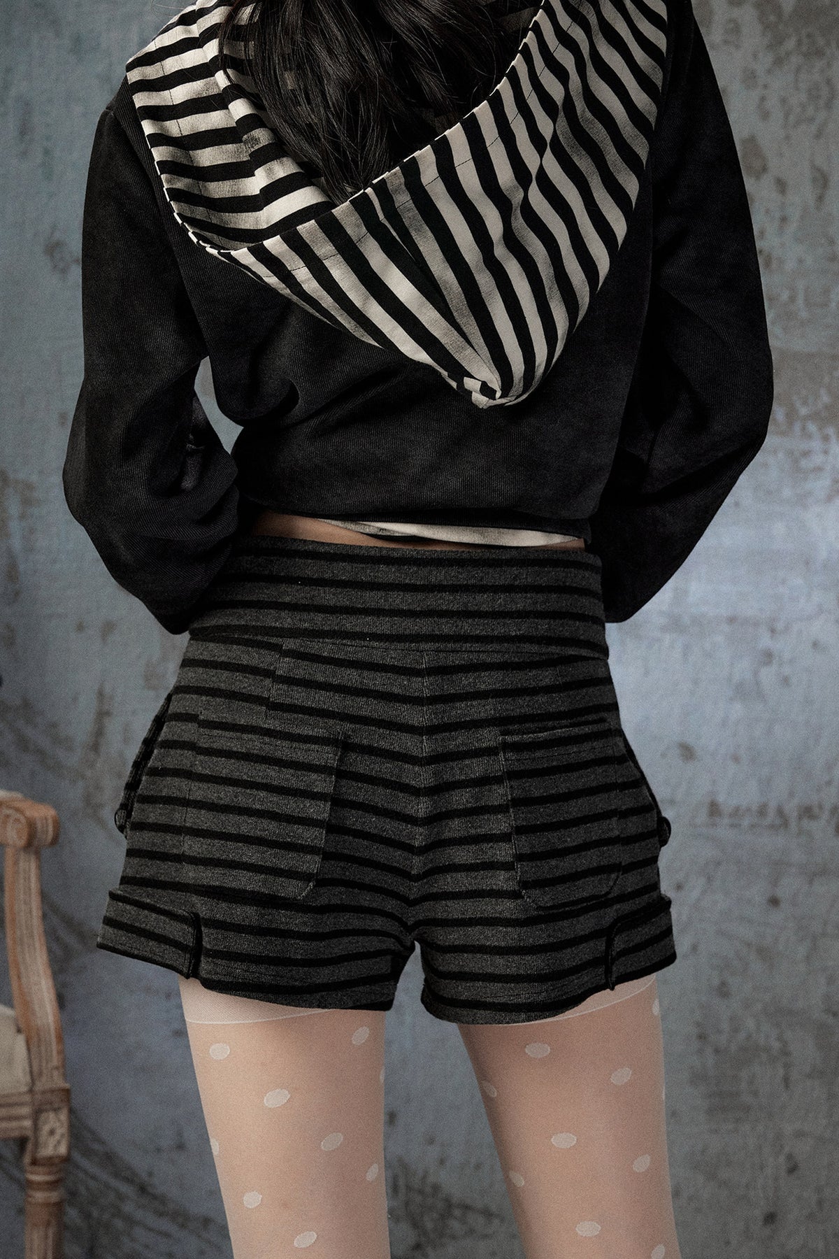 Slim-Fit Striped Shorts