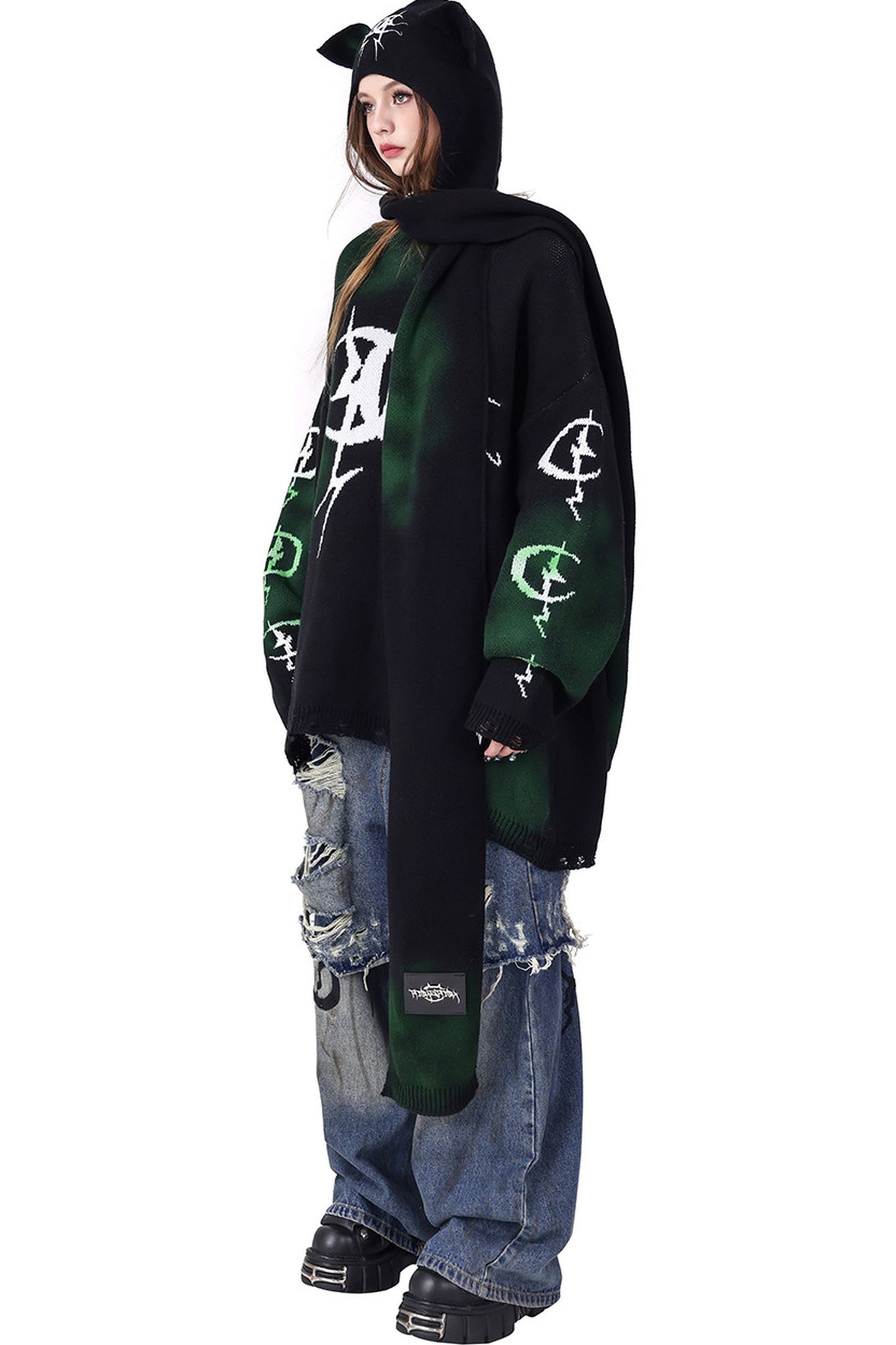 Electric Moon Graffiti Blouse