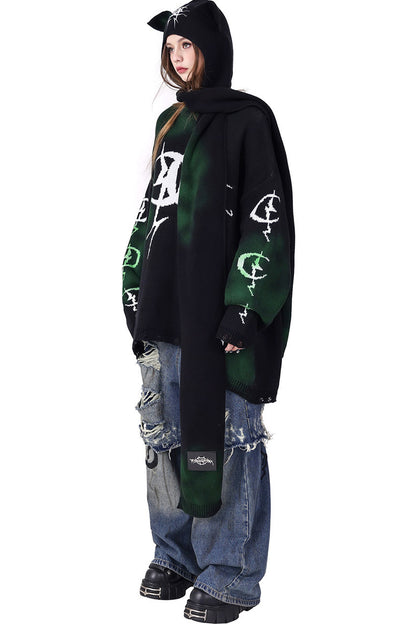 Electric Moon Graffiti Blouse