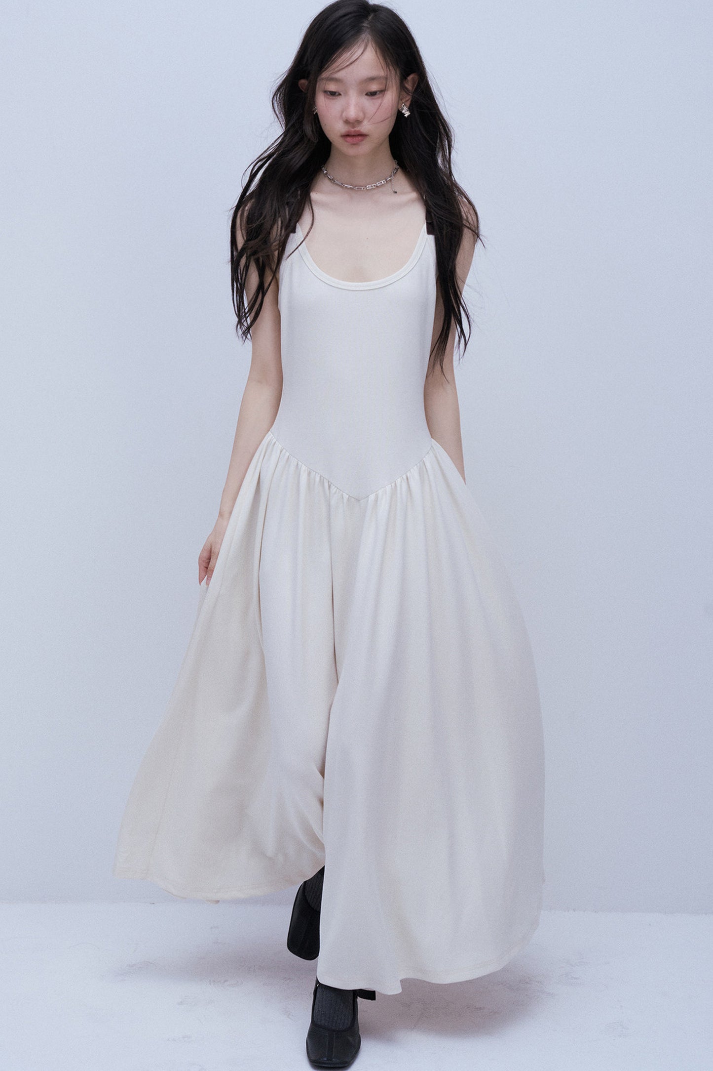 Leather Buckle Tank Dress