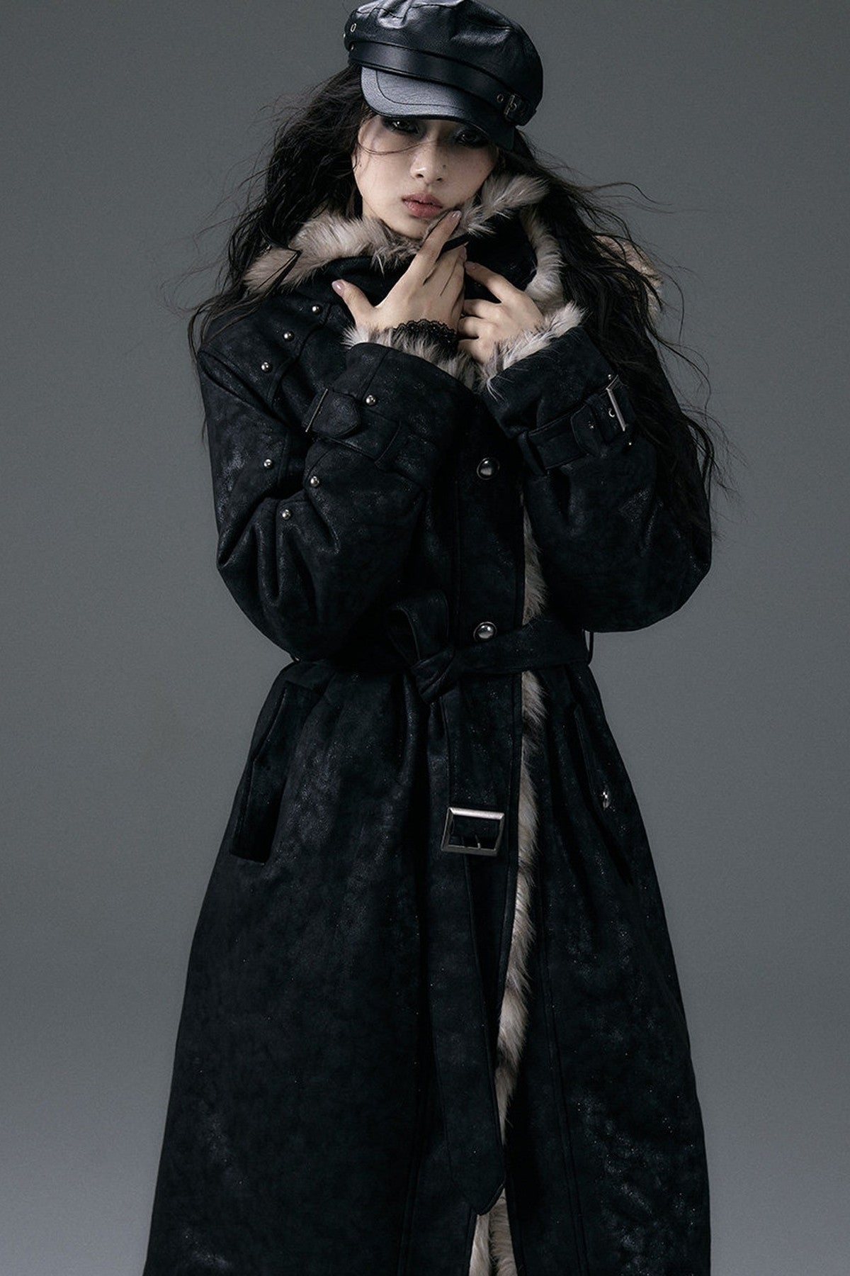 Reversible Suede Leopard Fur Coat