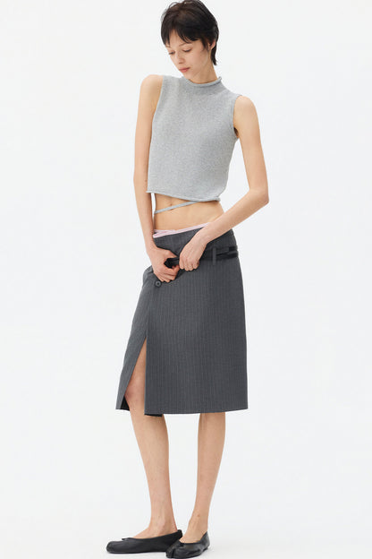 Wool Linen Knit Tank and Skirt Set-Up
