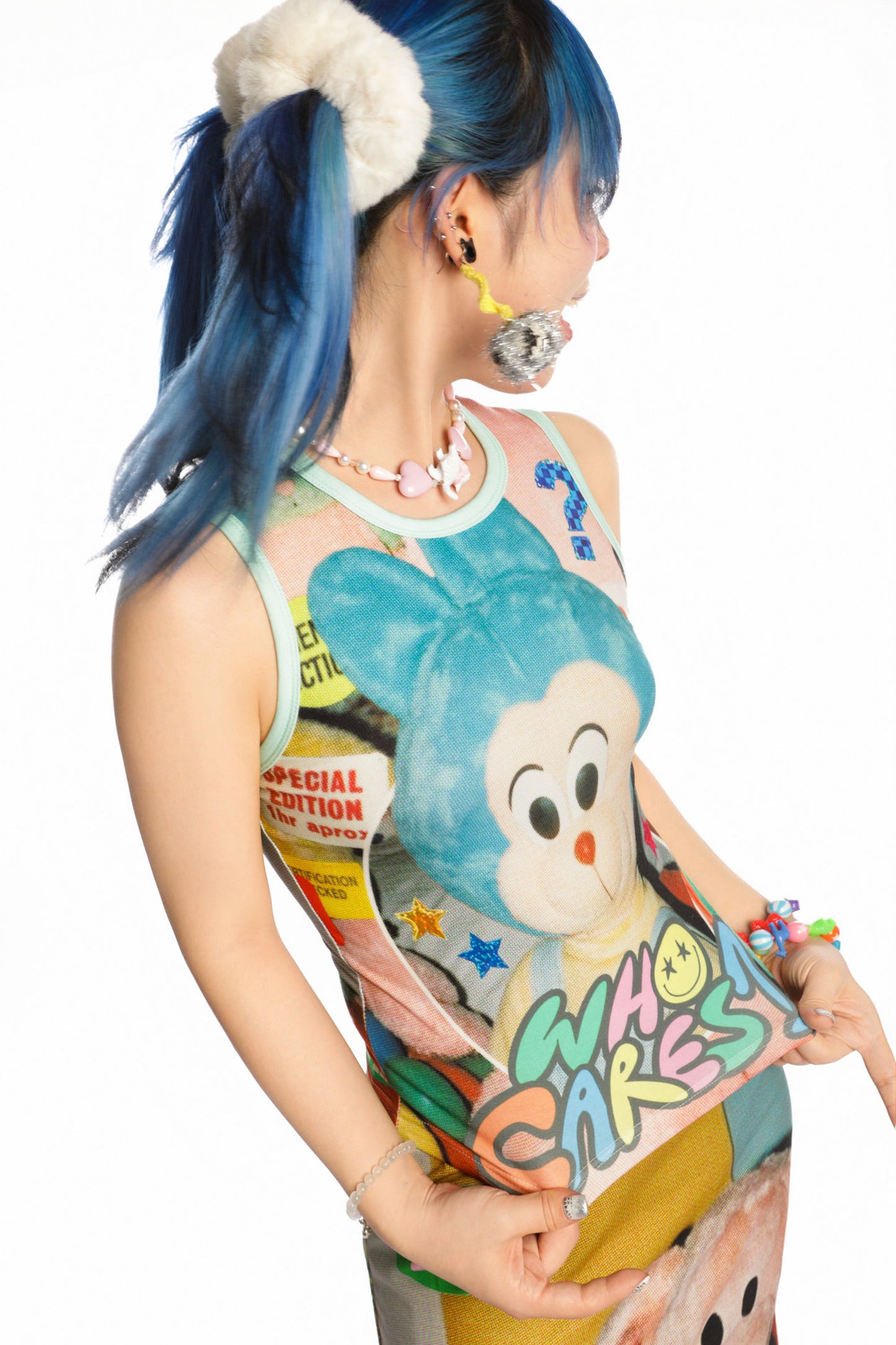 Y2K Devil Cat Print Sleeveless Tank Top