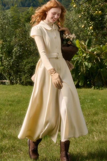 Retro-Wollkleid mit Bubikragen