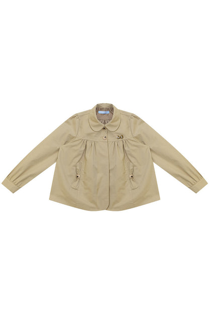Khaki Doll Collar Jacket