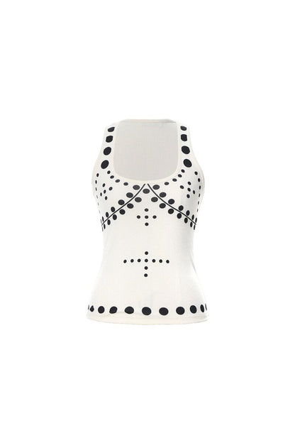 Polka Dot Knit Tank Top