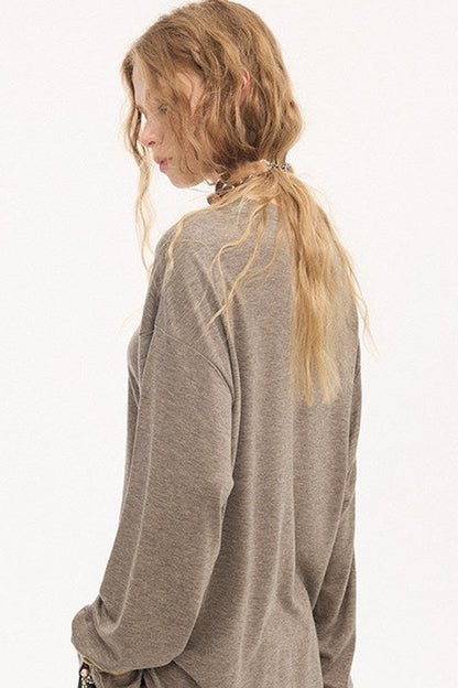 Galloping Horse Print Long Sleeve Tee