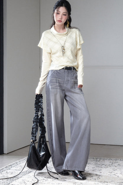 Plaid T-Shirt With Base Layer Top Set